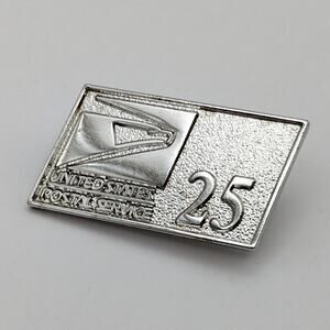 USPS United States Postal Service Mail 25 Year Service Award Silver Tone Pin